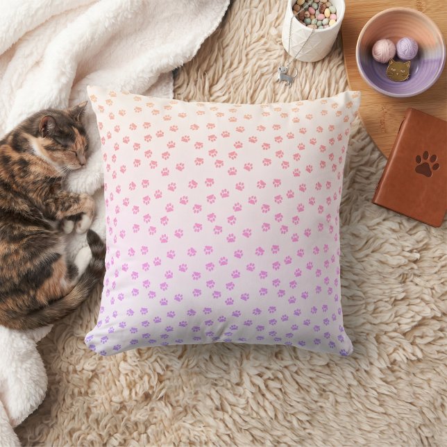 Rainbow pawprints cushion (Creator Uploaded)