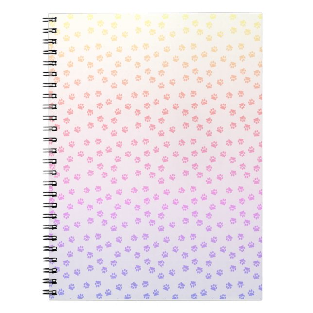 Rainbow pawprints notebook (Front)