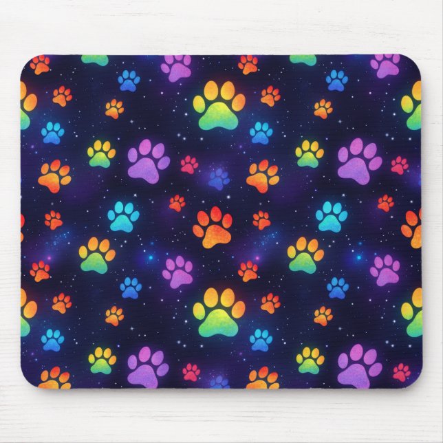 Rainbow Paws Mouse Pad (Front)