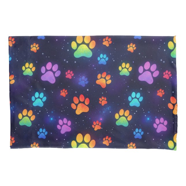 Rainbow Paws Pillowcase (Front)