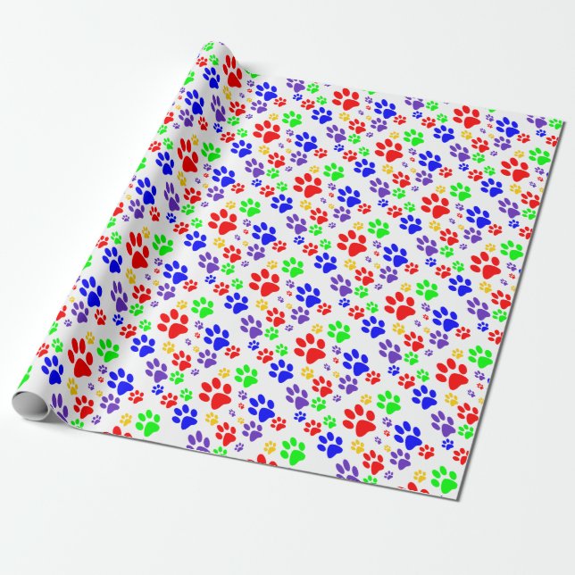 rainbow paws wrapping paper (Unrolled)