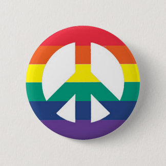 Rainbow Peace 6 Cm Round Badge