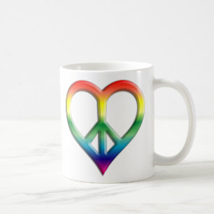 Rainbow Peace and Love Mug