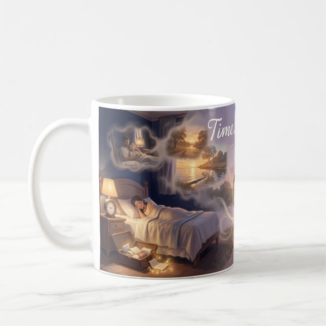 Rainbow Peace and Wonder World Poster Coffee Mug (Left)