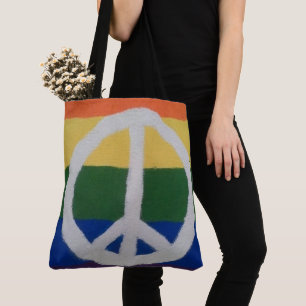 Rainbow Peace Sign Bag