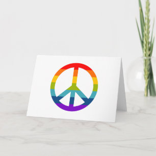 Rainbow Peace Sign Card