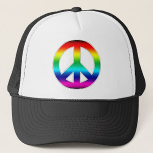 Rainbow Peace Sign Hat
