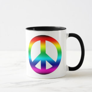 Rainbow Peace Sign Mug