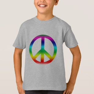 Rainbow Peace Sign Products T-Shirt