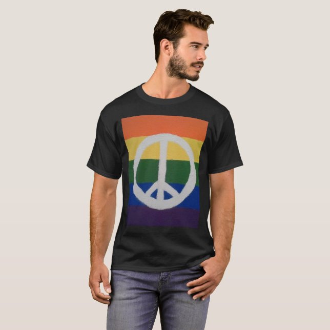 Rainbow Peace Sign Shirts (Front Full)