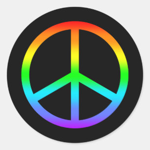 Rainbow Peace Sign Sticker