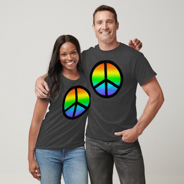 Rainbow Peace Sign T-Shirt (Unisex)