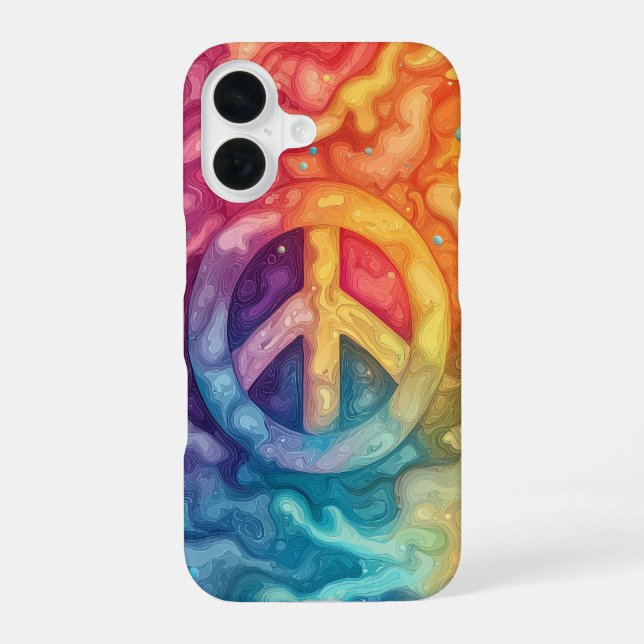 Rainbow Peace Splash Phone Case (Back)