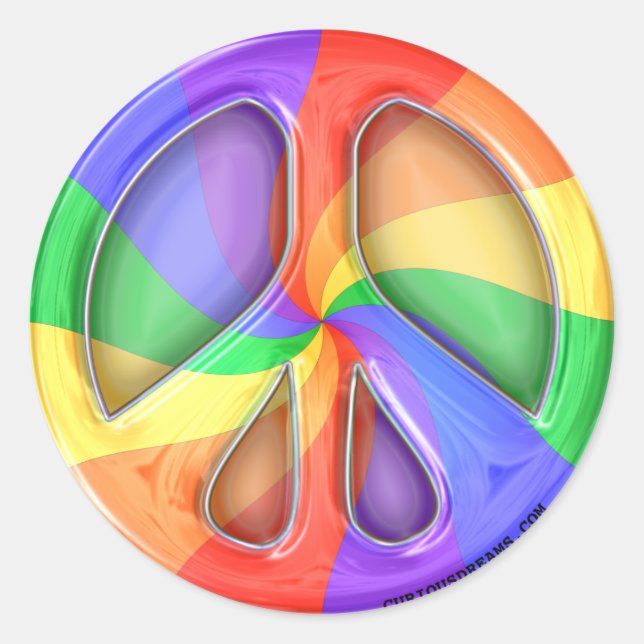 Rainbow Peace Sticker (Front)