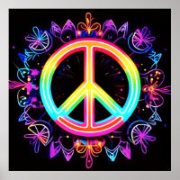 Rainbow Peace Symbol Art