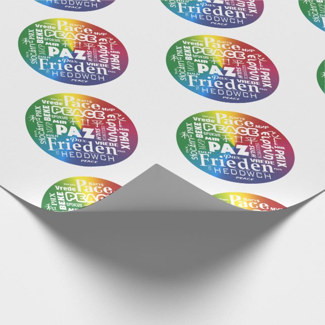 Rainbow peace Wrapping Paper (Corner)