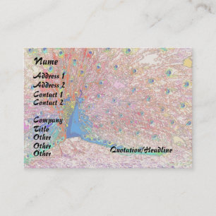 Rainbow Peacock Business Card