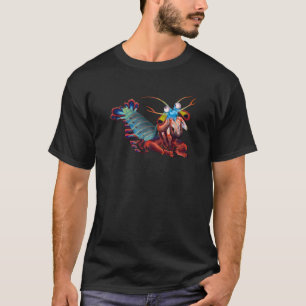 Rainbow Peacock Mantis Shrimp Science Under Water  T-Shirt