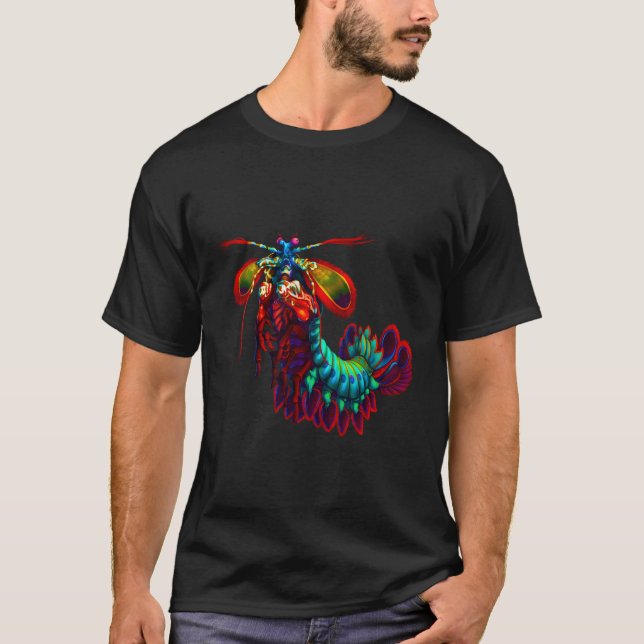 Rainbow Peacock Tis Shrimp T-Shirt (Front)