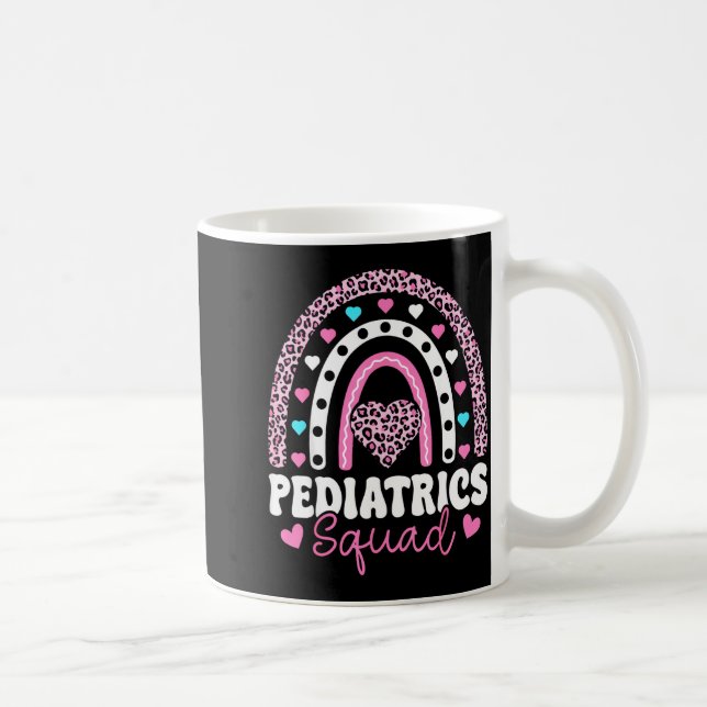 Rainbow Pediatrics Squad - Valentine's Day Pediatr Coffee Mug (Right)