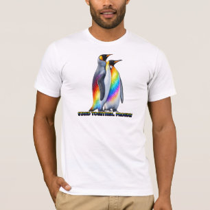 Rainbow Penguin Pride Stand Together T-Shirt