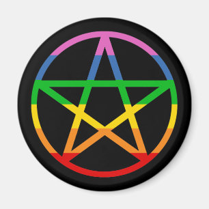 Rainbow Pentacle Magnet