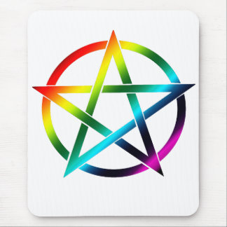 Rainbow Pentacle Mousepad