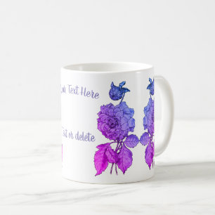 Rainbow Peony Personalised Coffee Mug