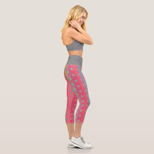 Rainbow Persian Star Metamorph Capri Leggings