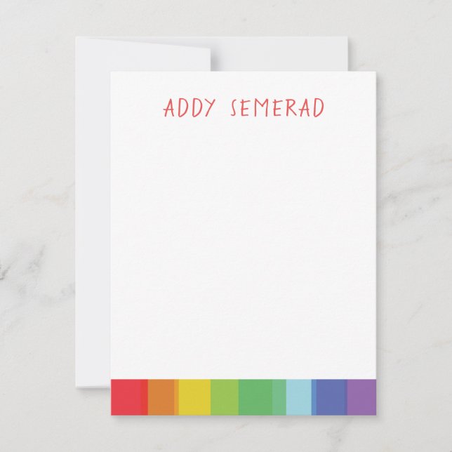 Rainbow Personalised Card (Front)