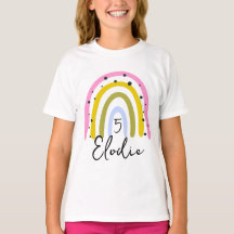 Rainbow Personalised Name Birthday Number Custom G