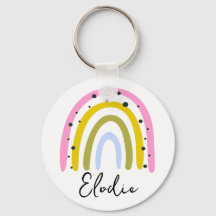Rainbow Personalised Name Keychain Custom Gift
