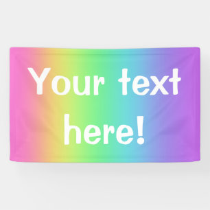 Rainbow Personalised Party Banner