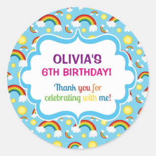 Rainbow personalised personalised cute cloud seals