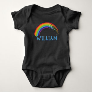 Rainbow Personalized Baby Jersey Bodysuit