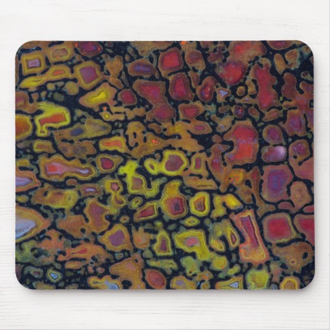 Rainbow Petrified Dinosaur Bone Mouse Pad (Front)