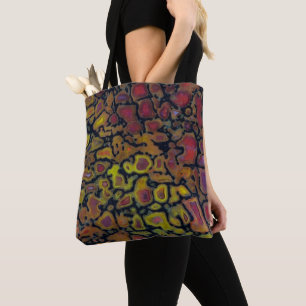 Rainbow Petrified Dinosaur Bone Tote Bag