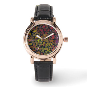 Rainbow Petrified Dinosaur Bone Watch