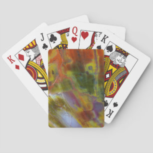 Rainbow Petrified Wood Playing Cards
