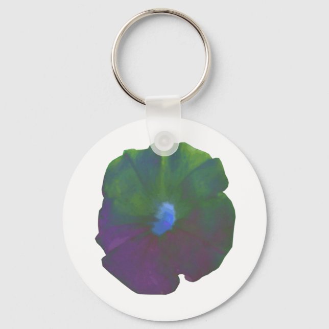 Rainbow Petunia Keychain (Front)