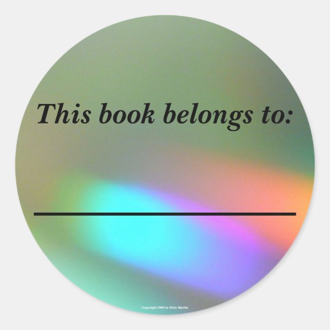 Rainbow Phantoms Bookplate Classic Round Sticker (Front)