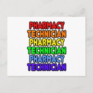 Rainbow Pharmacy Technician Postcard