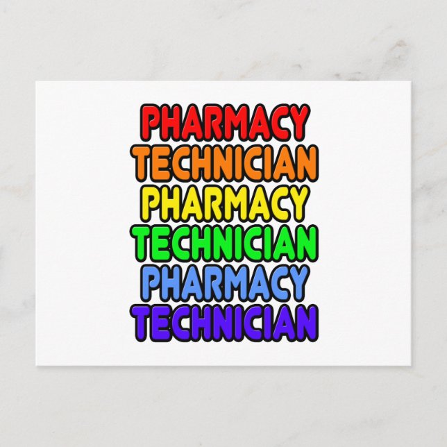 Rainbow Pharmacy Technician Postcard (Front)