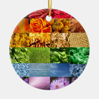 Rainbow Photo Collage Ornament