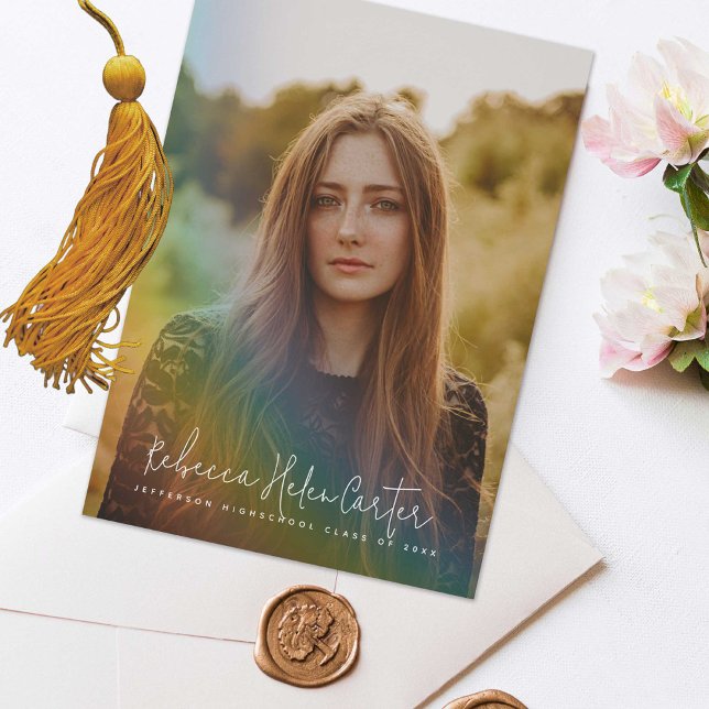 Rainbow Photo Graduation Announcement (Creator Uploaded)