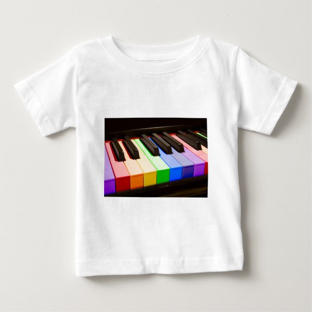 Rainbow Piano Baby T-Shirt (Front)