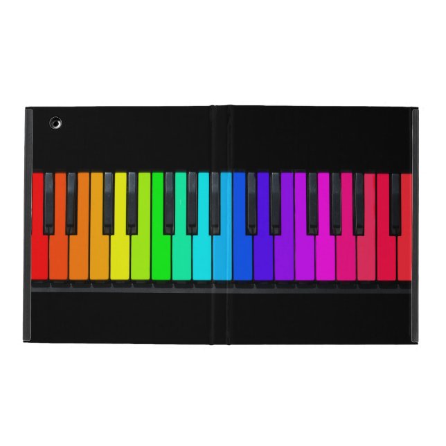 Rainbow Piano Keyboard  iPad 2/3/4 Case (Outside)