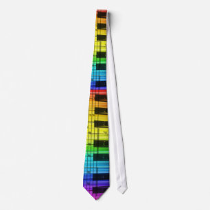 Rainbow Piano Keyboard Tie