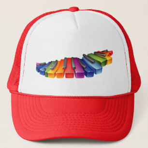 Rainbow Piano Keys Trucker Hat