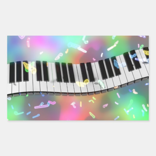 rainbow piano stickers (Front)